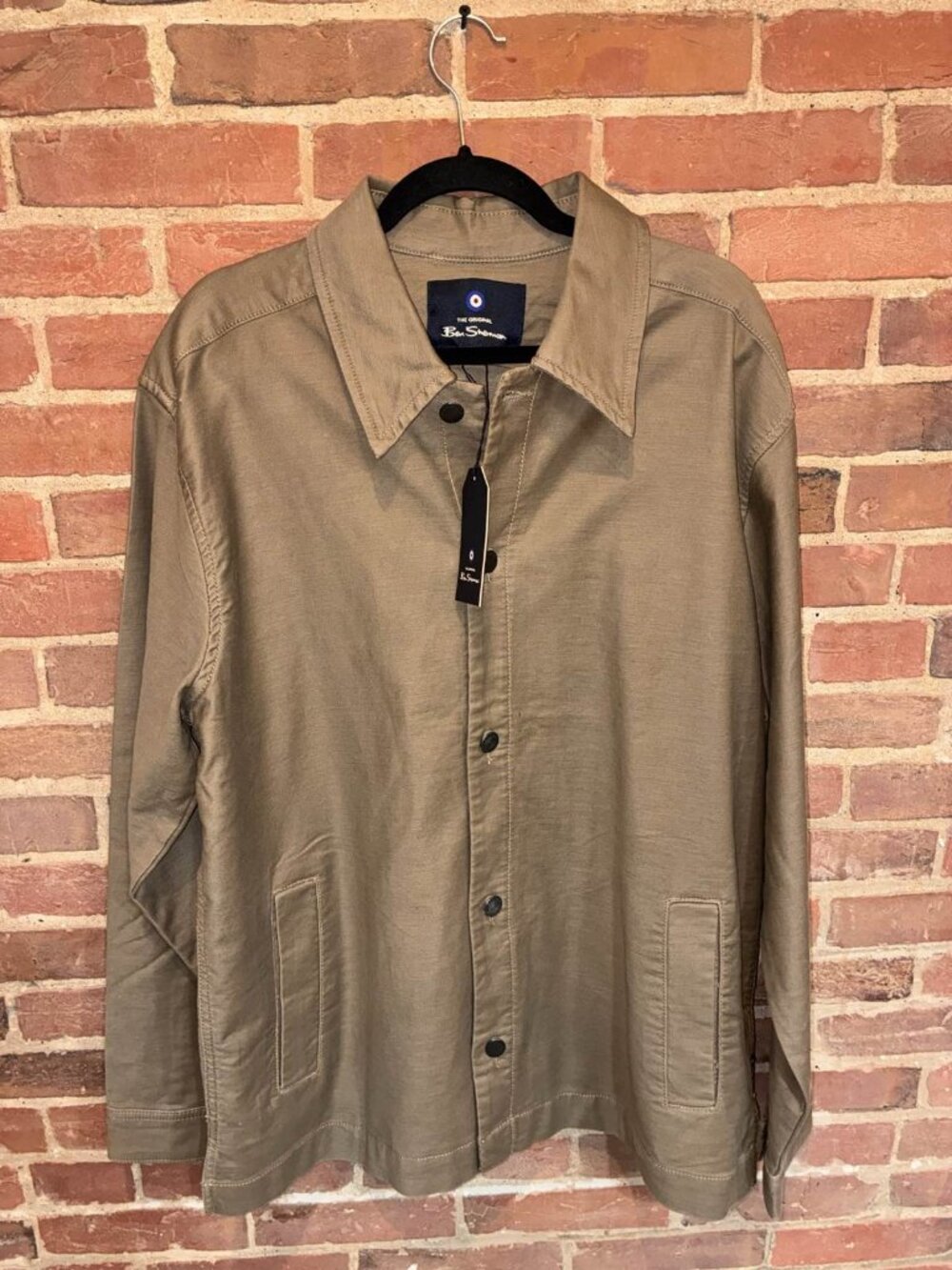NWT Ben Sherman Mens XL Khaki Brown Twill Chore Jacket Barn Field Coat
